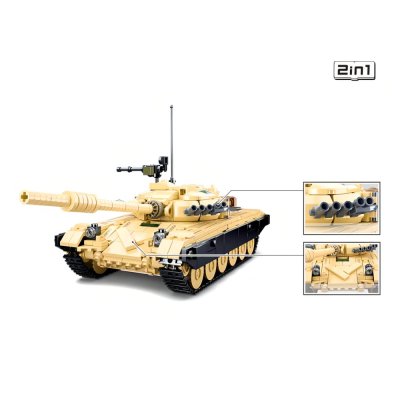 Sluban Model Bricks M38-B1011 Tanc de luptă T-72B3 2 în 1