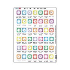Larsen Edukacyjne puzzle Zegar 42 elementy