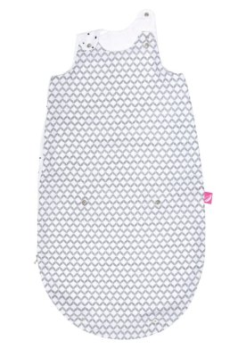 MOTHERHOOD Schlafsack Musselin 2in1 Zip and Round Grey Classics 3-18 m 0,5 Tog