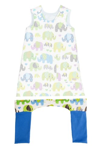 Saco de dormir para crescimento de inverno Monkey Mum® 0 - 4 anos - Primeiras calças extras - Elefantes