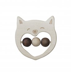 Wooden Story Rattle - Smiley Cat