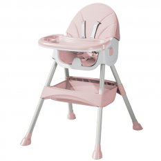 Dětská jídelní židlička - Růžová