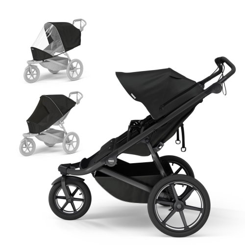 THULE Sports αδερφικό καρότσι Urban Glide 3 Double Black σετ M