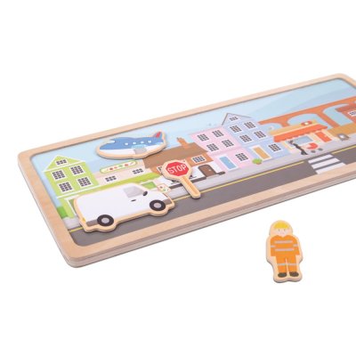 Bigjigs Toys Puzzle magnétique ville