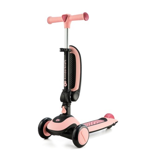 KINDERKRAFT 2in1 wipstoeltje en scooter Halley Rose roze