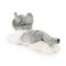 Rappa Gato de peluche tumbado gris 20 cm ECO-FRIENDLY