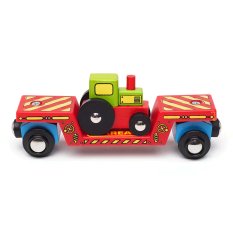 Bigjigs Rail Wagon met tractor + 2 rails