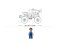 Sluban Power Bricks Off-road Rétractable Requin Bleu