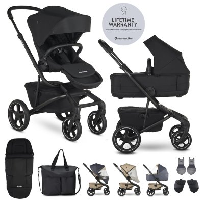 EASYWALKER Kombi-Kinderwagen Jimmey Pepper Black XXL RWS