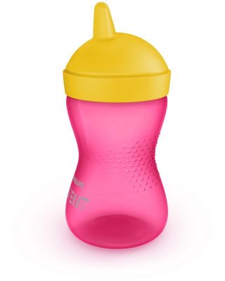 Kubek Philips AVENT Grippy z twardą wylewką, 300 ml, dziewczynka