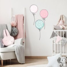 Pegatinas para habitación infantil - INSPIO globos en colores pastel N.5. gris