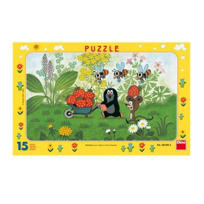 Dino Paper Puzzle Mole on a Trip 15 pieces