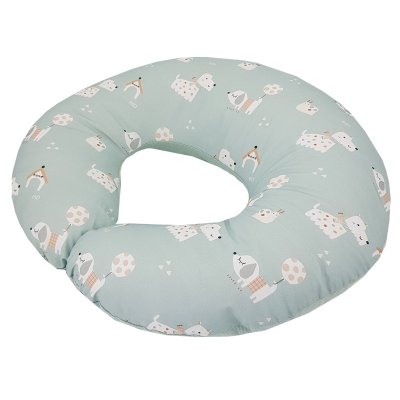 Cuscino da allattamento EKO piccolo VELVET Dogs Mint 60x60 cm