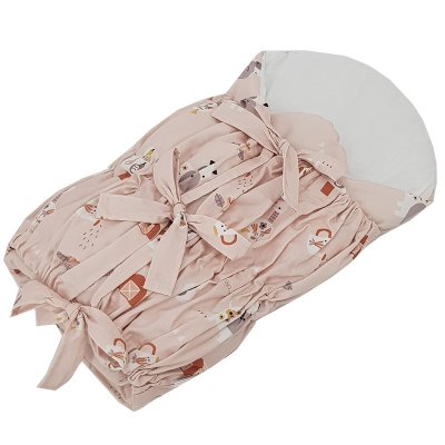 EKO Snurromslag med kokosnöt urtagbart inlägg My farm Powder pink 75x75 cm