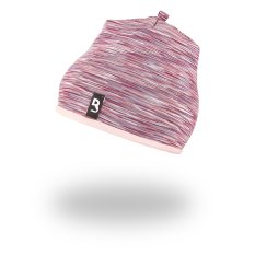 Čiapka podšitá Outlast® - bordó melír/sv.pudrová