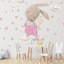 Sticker above the crib for a baby - Bunny in pastel pink