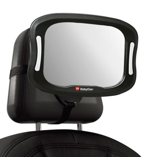 BABYDAN Car mirror with LED lighting adjustable reverse