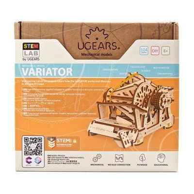 Ugears Puzzle 3D in legno meccanico, variatore didattico STEM