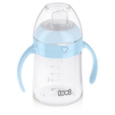 LOVI Prva skodelica s skodelico za pitje 150 ml modra