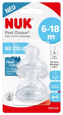 NUK Smoczek FLOW Control 6-18m, 2 szt