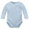 PINOKIO Lovely Day prążkowane body kopertowe z długim rękawem dla chłopca w kolorze niebieskim, rozmiar 62