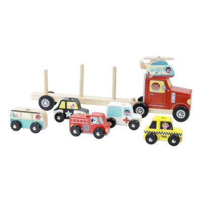 Vilac Holz LKW mit Autos zum Aufstecken