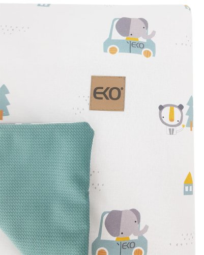 EKO Двулицево памучно одеяло подплатено с кадифе Cars 100x80см