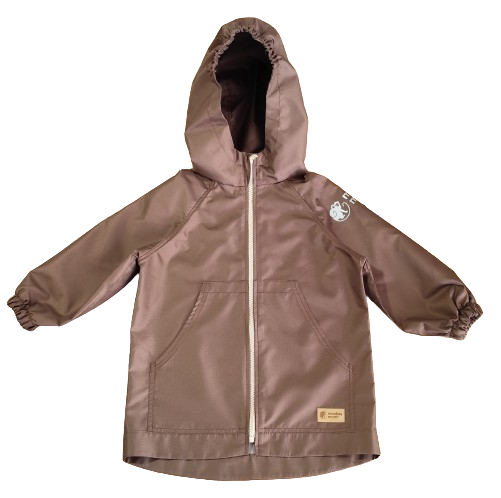 Monkey Mum® nylon jacket with raglan sleeves - Dark brown