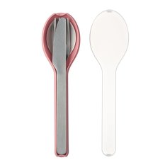 Set di posate da viaggio in acciaio inossidabile MEPAL Ellipse Nordic Pink