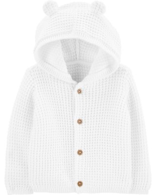 CARTER'S Pulover cu gluga si urechi Alb neutru 3m/marime. 62