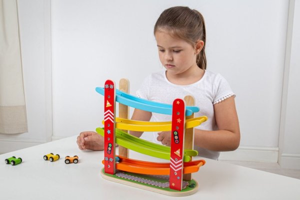 Bigjigs Toys Drvena staza za auto utrke