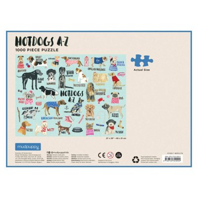 Galison Puzzle Hot dogs A-Z 1000 pezzi