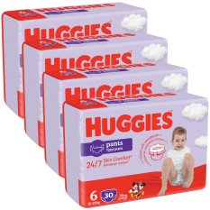 HUGGIES® Pants Kalhotky plenkové jednorázové 6 (15-25 kg) 120 ks - MĚSÍČNÍ ZÁSOBA