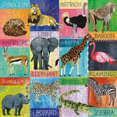 Mudpuppy Puzzle Safari collage 500 pieces