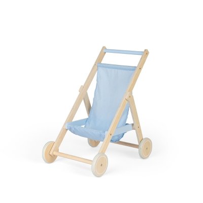 Tidlo Holz Puppenwagen Buggy blau