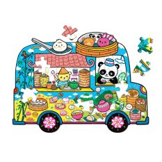 Puzzle Mudpuppy a forma di minibus con snack