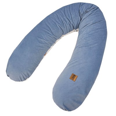 Cuscino da allattamento EKO Velvet Giraffe blu 180 cm