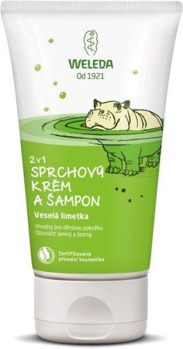 WELEDA 2 az 1-ben tusoló krém és sampon, Happy lime 150 ml