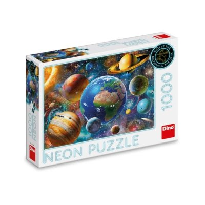 Dino Puzzle Planety neon 1000 elementów