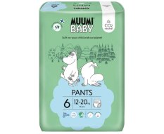 MUUMI Baby Pants 6 Junior 12-20 kg (36 Stück), Höschen-Öko-Windeln