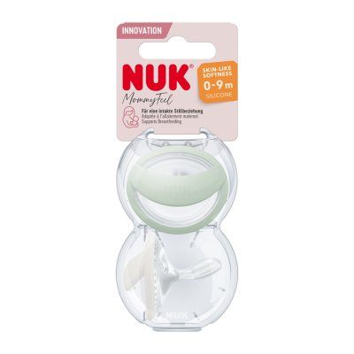NUK Schnuller Mommy Feel in Box, mint 0-9m, 2 Stk.