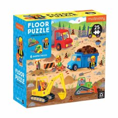 Mudpuppy Construction Vehicles Floor Puzzle - 25 Pieces