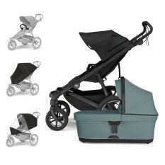 THULE Barnvagn Urban Glide 4-hjuls Svart/Mellanblå set L