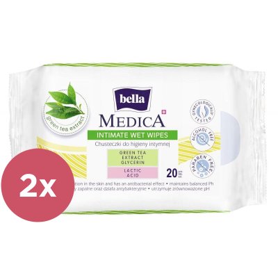 2x BELLA Medica Intiimi kosteuspyyhkeet 20 kpl