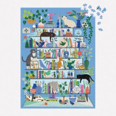 Puzzle Galison Bibliothèque de chats 1000 pièces