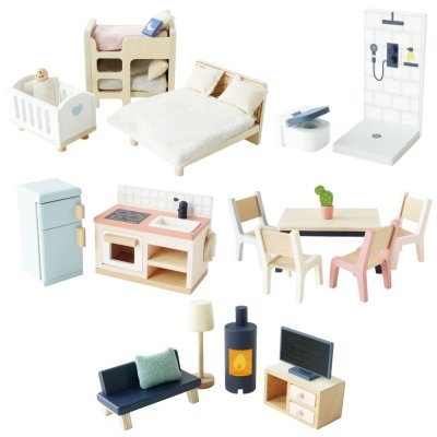 Le Toy Van Mobiliário Starter Conjunto Completo para Casa de Bonecas