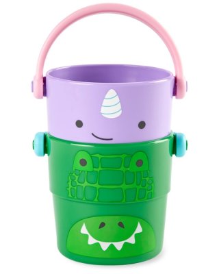 SKIP HOP Zoo Wasserspielzeug Eimer Stack&Pour 5er-Set 9m+