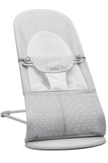 BABYBJÖRN Leżak Balance Soft Silver White Siatka, lekka konstrukcja