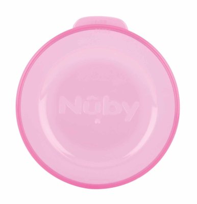 Kubek NUBY Tritan niepłynący 360° z uchwytami, 6 m+ różowy