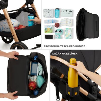 KINDERKRAFT Kombikinderwagen 3in1 Esme Moonlight Grey